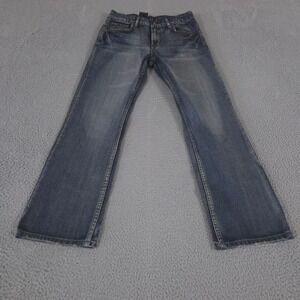 VTG Helix Jeans Boys 18 Slim Boot Dark Cotton Blend Whiskered Faded Classic Y2K